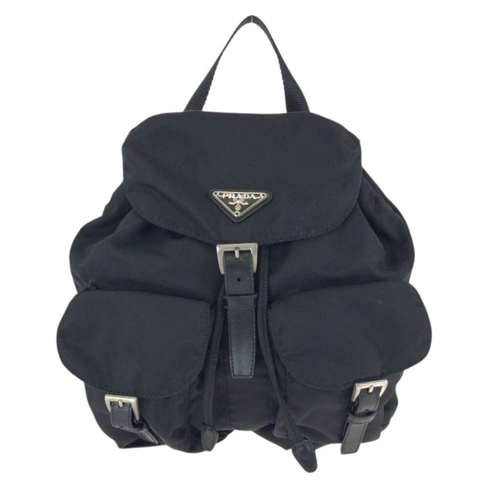 Prada Tessuto Triangle Logo Backpack